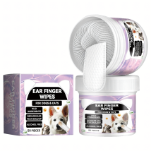 Chusteczki Napalcowe do Czyszczenia Pielęgnacji Uszu dla Psa Kota 50 szt