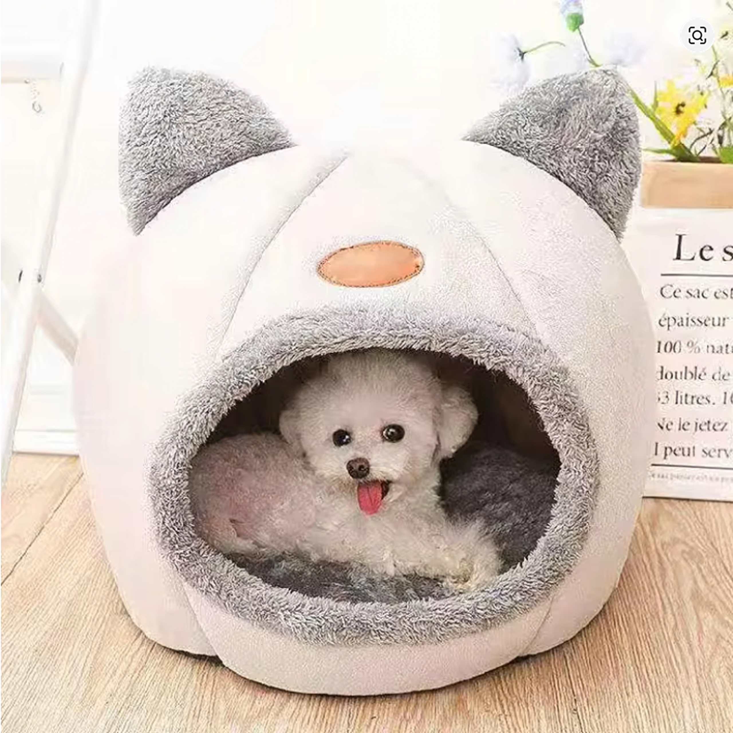 Budka Domek Legowisko dla Kota Psa Pluszowe na Zimę Miękkie Posłanie - obrazek 7