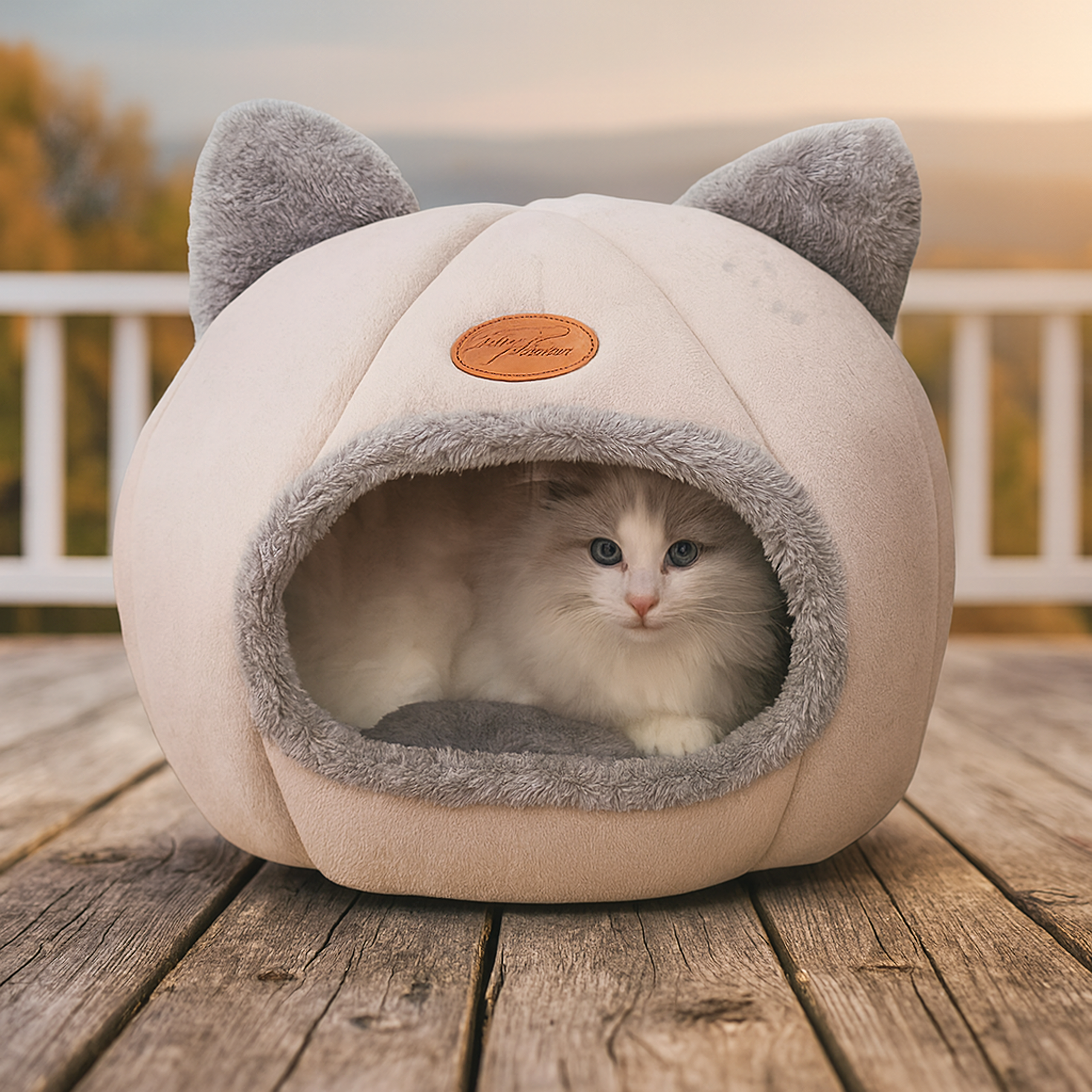 Budka Domek Legowisko dla Kota Psa Pluszowe na Zimę Miękkie Posłanie - obrazek 9