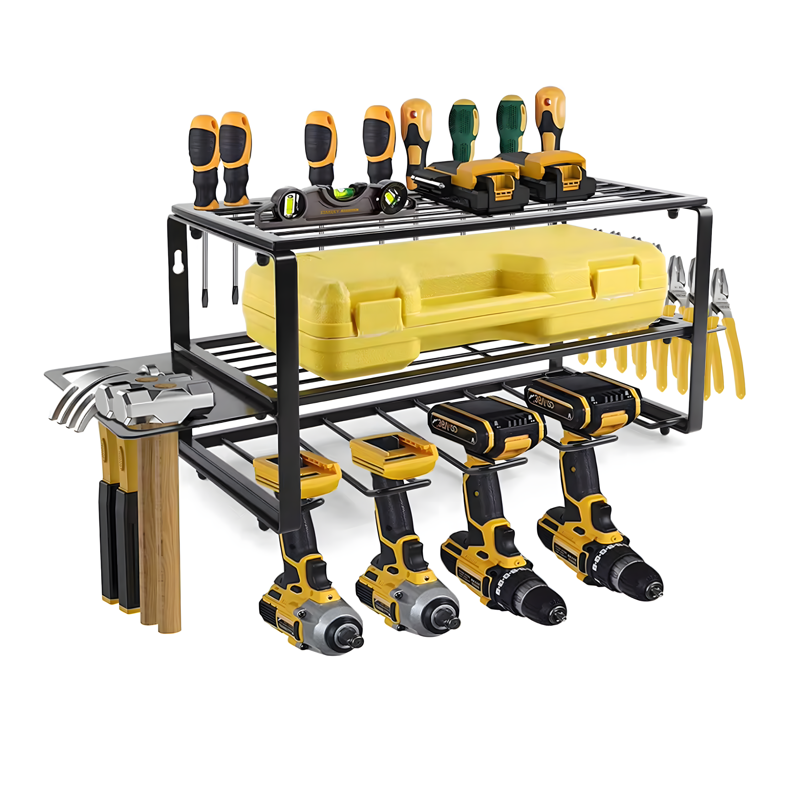 Regał Garażowy Ścienny Półka Wieszak Organizer na Elektronarzędzia Mocny - obrazek 5