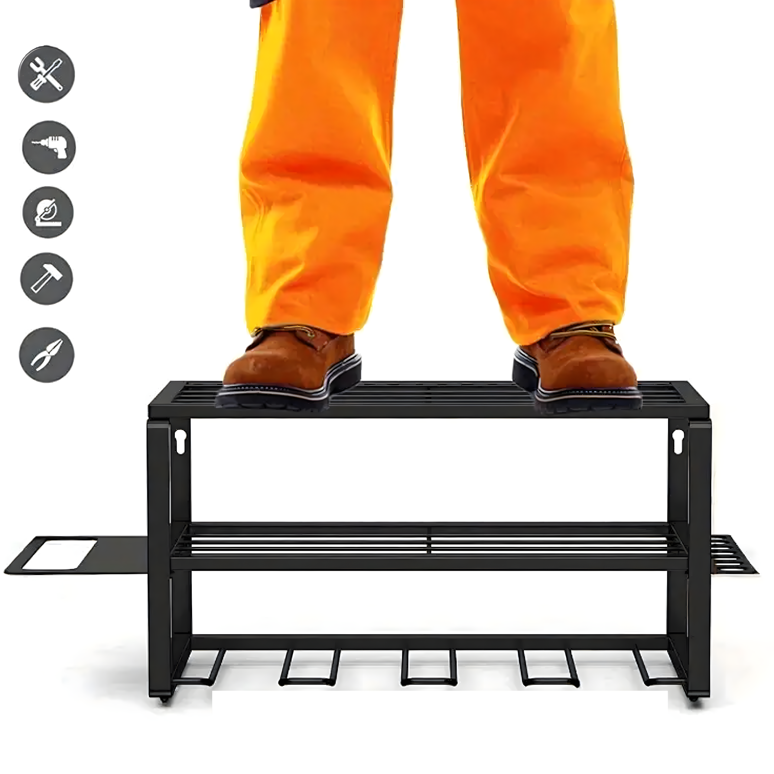 Regał Garażowy Ścienny Półka Wieszak Organizer na Elektronarzędzia Mocny - obrazek 8