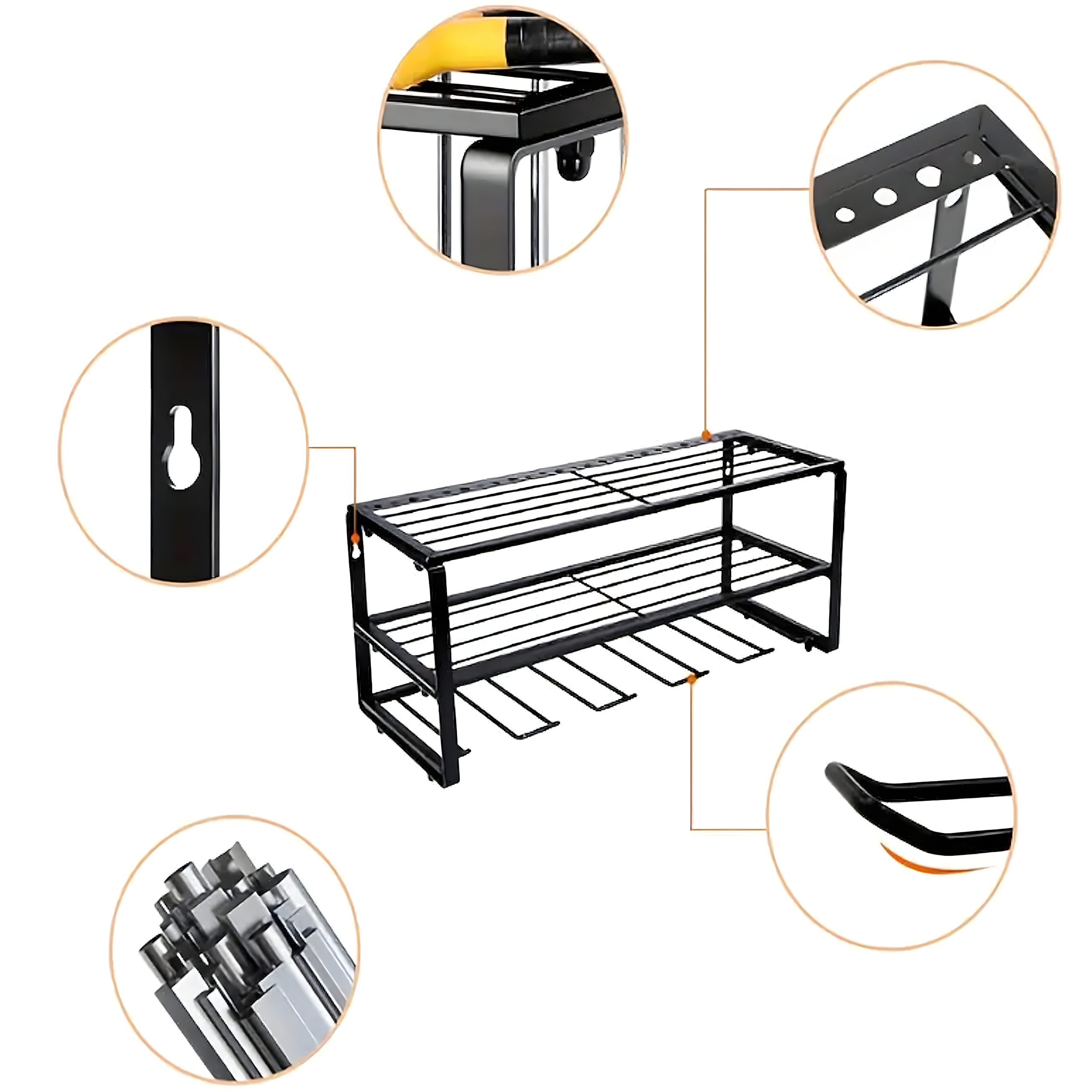 Regał Garażowy Ścienny Półka Wieszak Organizer na Elektronarzędzia Mocny - obrazek 9