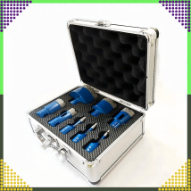 Zestaw Otwornic Koronki Wiertła Diamentowe do Gresu Płytek 6-68mm Walizka