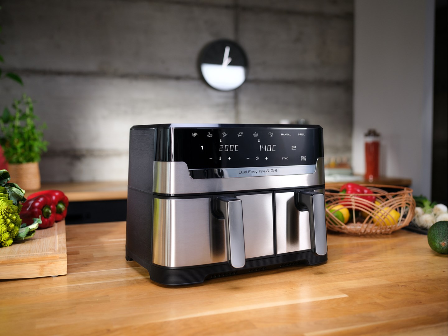 Frytkownica beztłuszczowa TEFAL DualEasy EY905D10 - obrazek 4