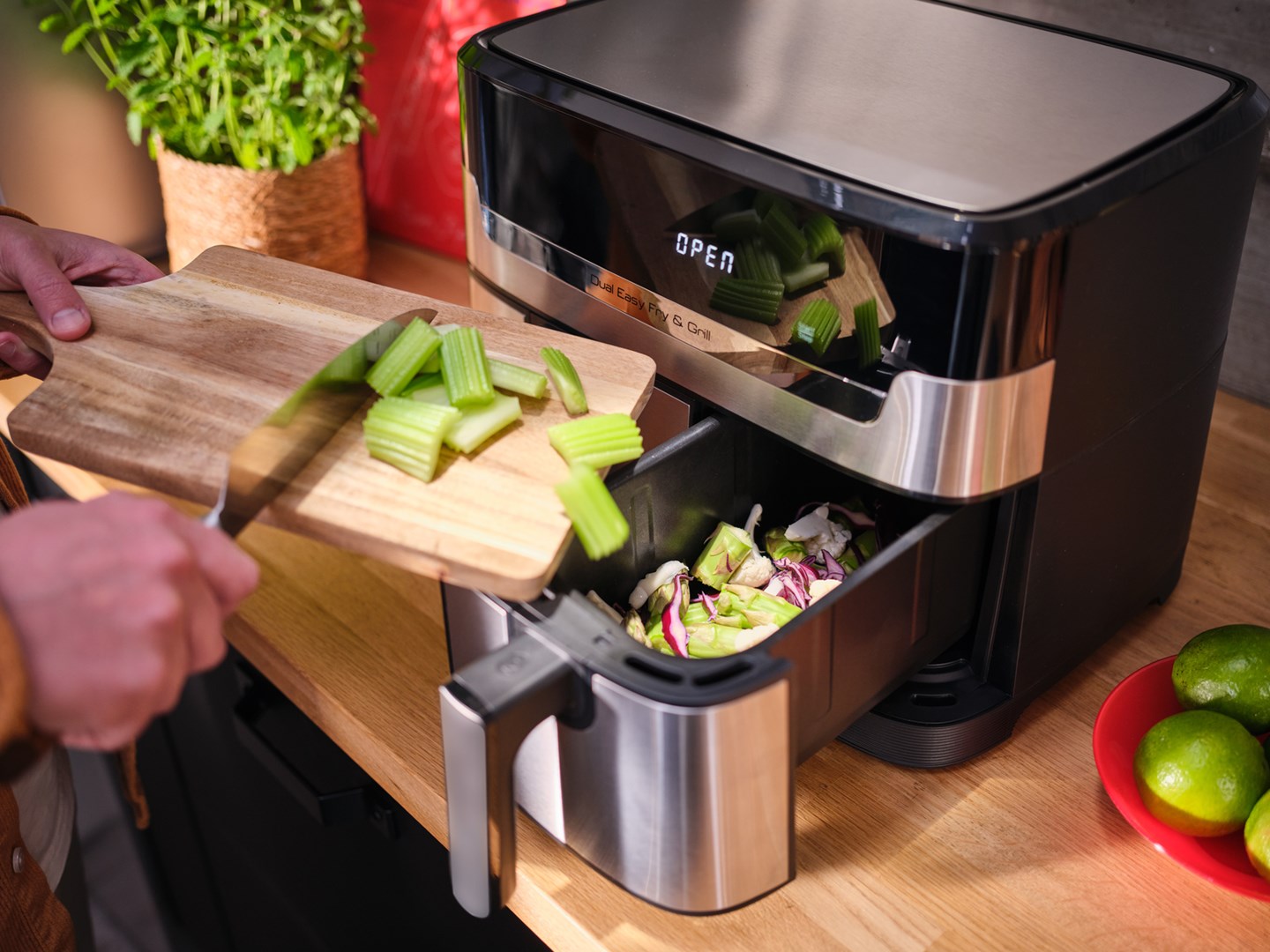 Frytkownica beztłuszczowa TEFAL DualEasy EY905D10 - obrazek 7