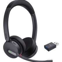 Yealink WH64 Hybrid Dual Teams Zestaw słuchawkowy Bezprzewodowy Opaska na głowę Biuro/centrum telefoniczne Micro-USB Bluetooth Czarny