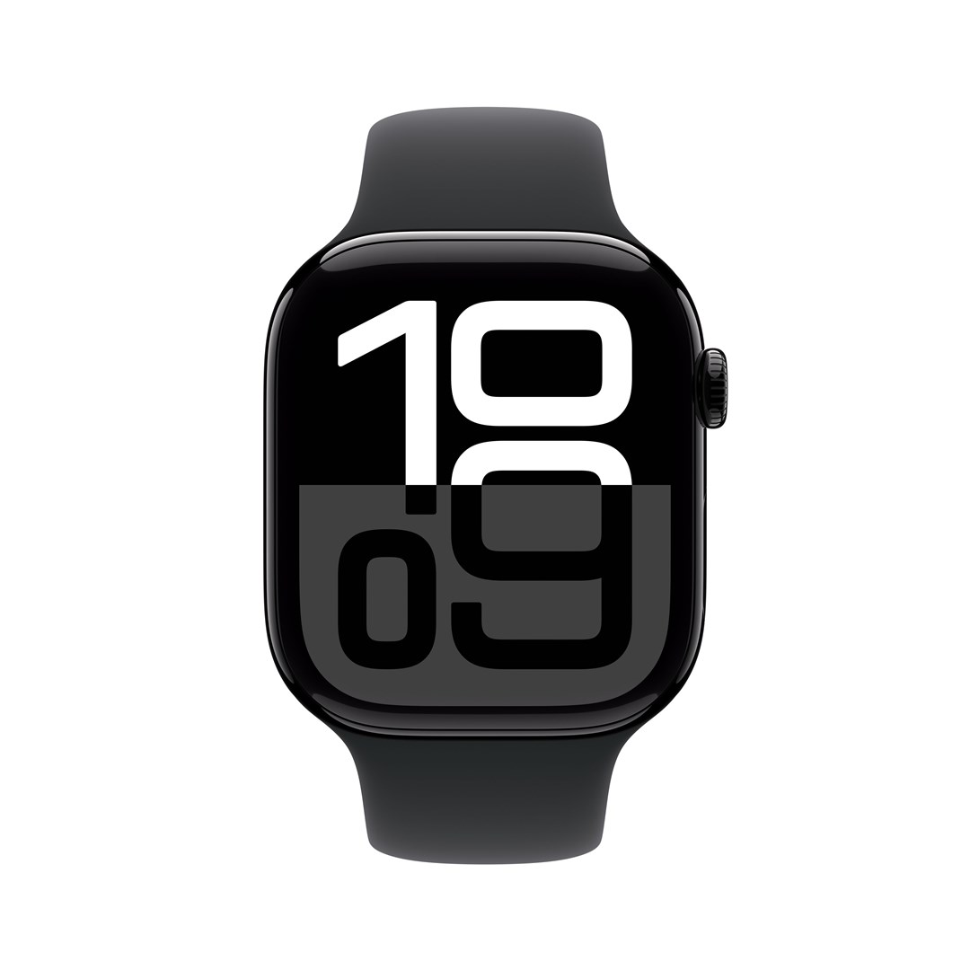 Apple Watch Series 10 GPS 46mm Jet Black Aluminiowa koperta z paskiem sportowym M/L - obrazek 3