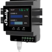Shelly Pro Dual Cover / Shutter PM przekaźnik zasilający Czarny