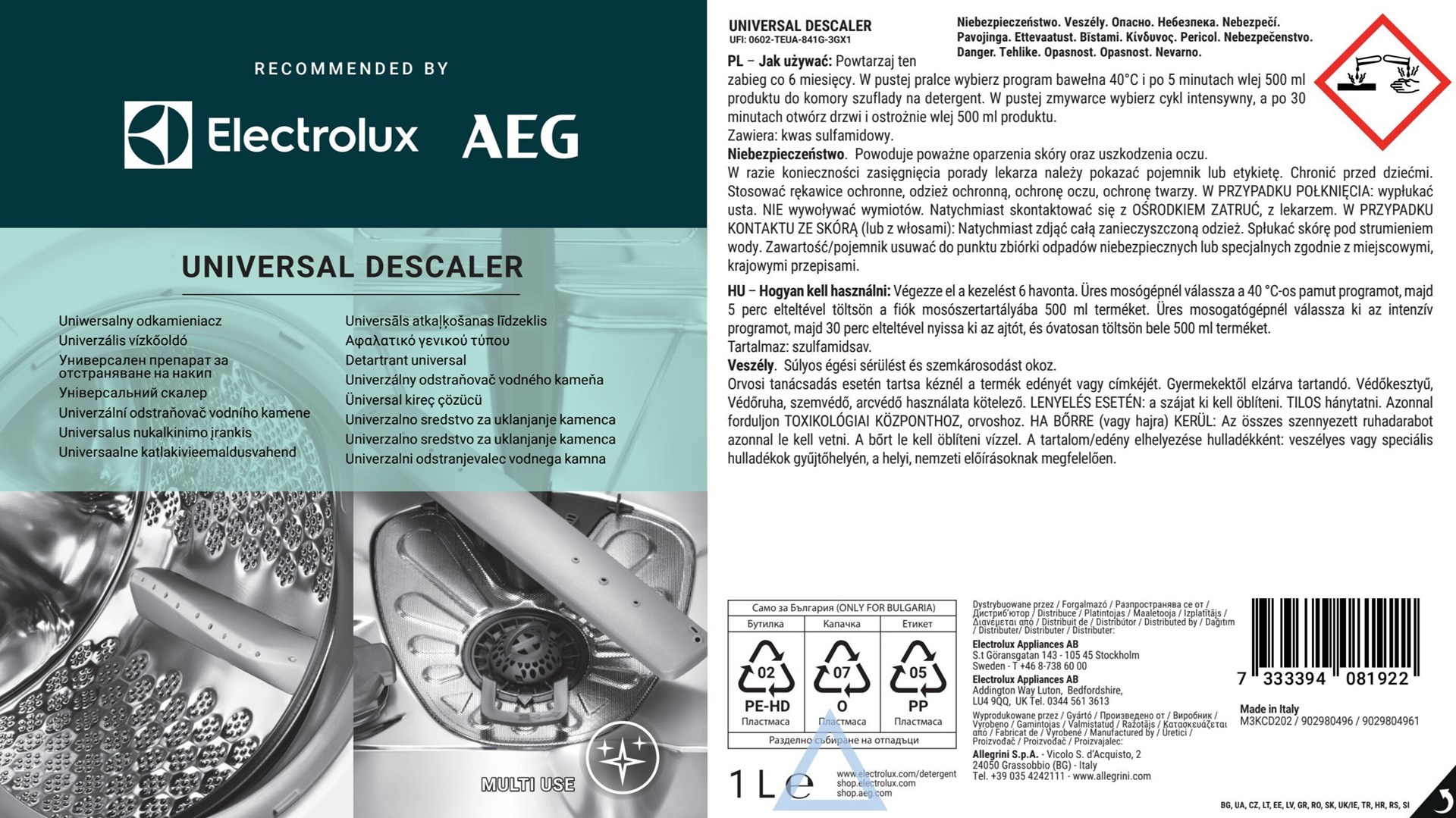 Uniwersalny odkamieczniacz ELECTROLUX M3KCD202 - obrazek 4