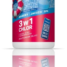 Acrylmed 1kg Multichlor 200g BLUE do długotrwałej dezynfekcji wody w basenie – tabletki