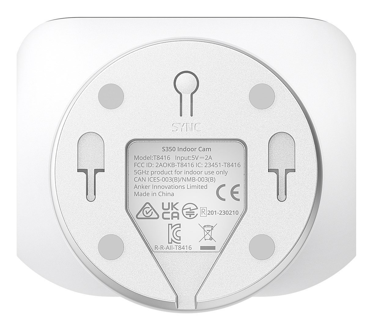 Anker Eufy | Wewnętrzna kamera bezpieczeństwa | S350 | Obiektyw szerokokątny | Blat stołu | Karta Micro SD, maks. 128 GB | Biały - obrazek 4