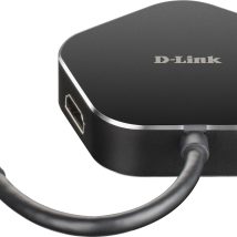 D-Link DUB-M420 stacja dokująca Przewodowa Thunderbolt 3 Aluminium, Czarny