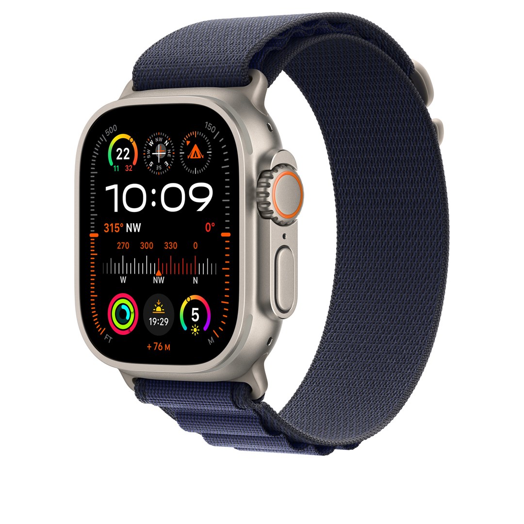 Apple Watch Alpine Loop Armband für Watch Ultra 49mm Marine / Titan natur (S) - obrazek 3