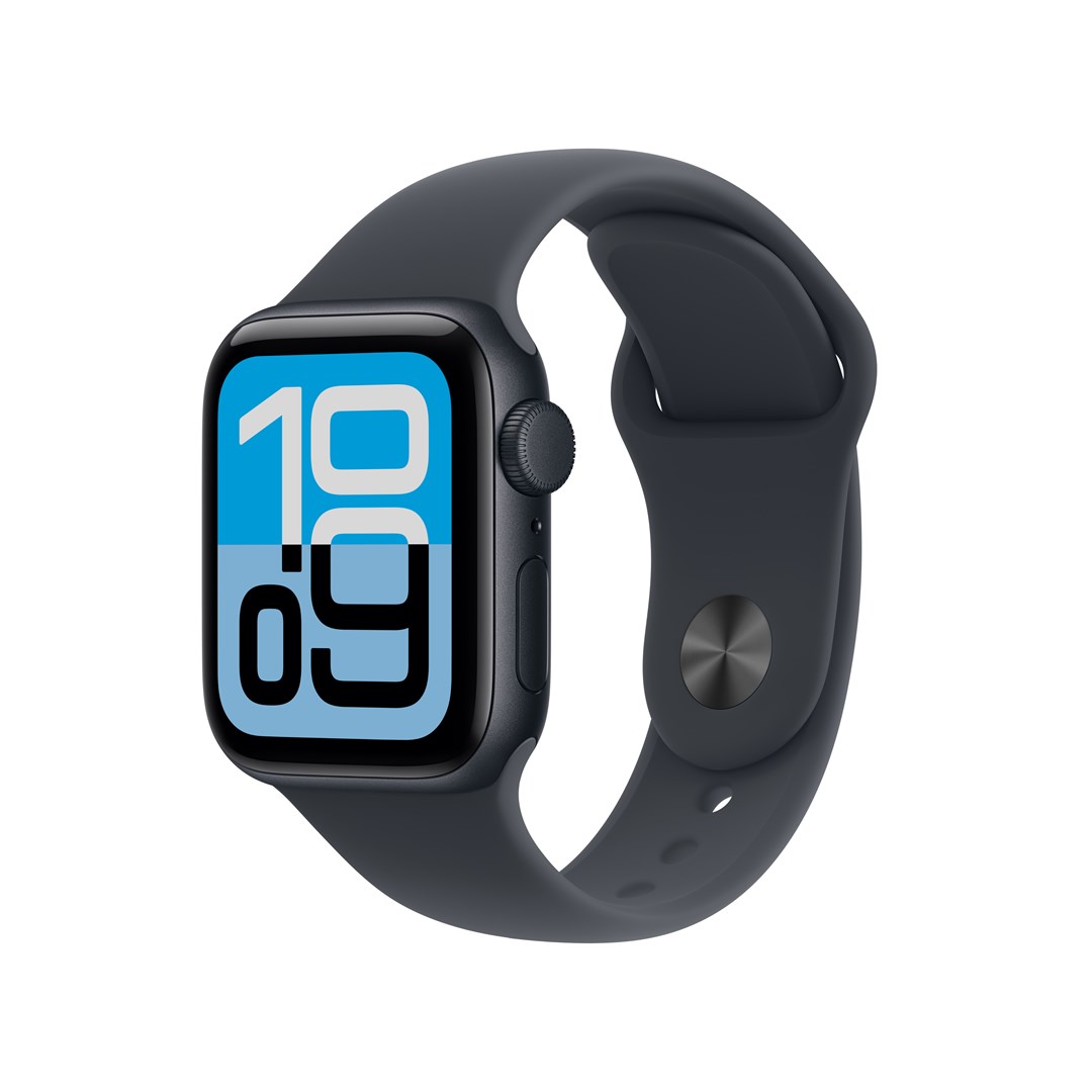 Apple Watch SE 3 GPS 40 mm z aluminiową kopertą w kolorze Midnight i sportową bransoletką Midnight – rozmiar S/M - obrazek 4