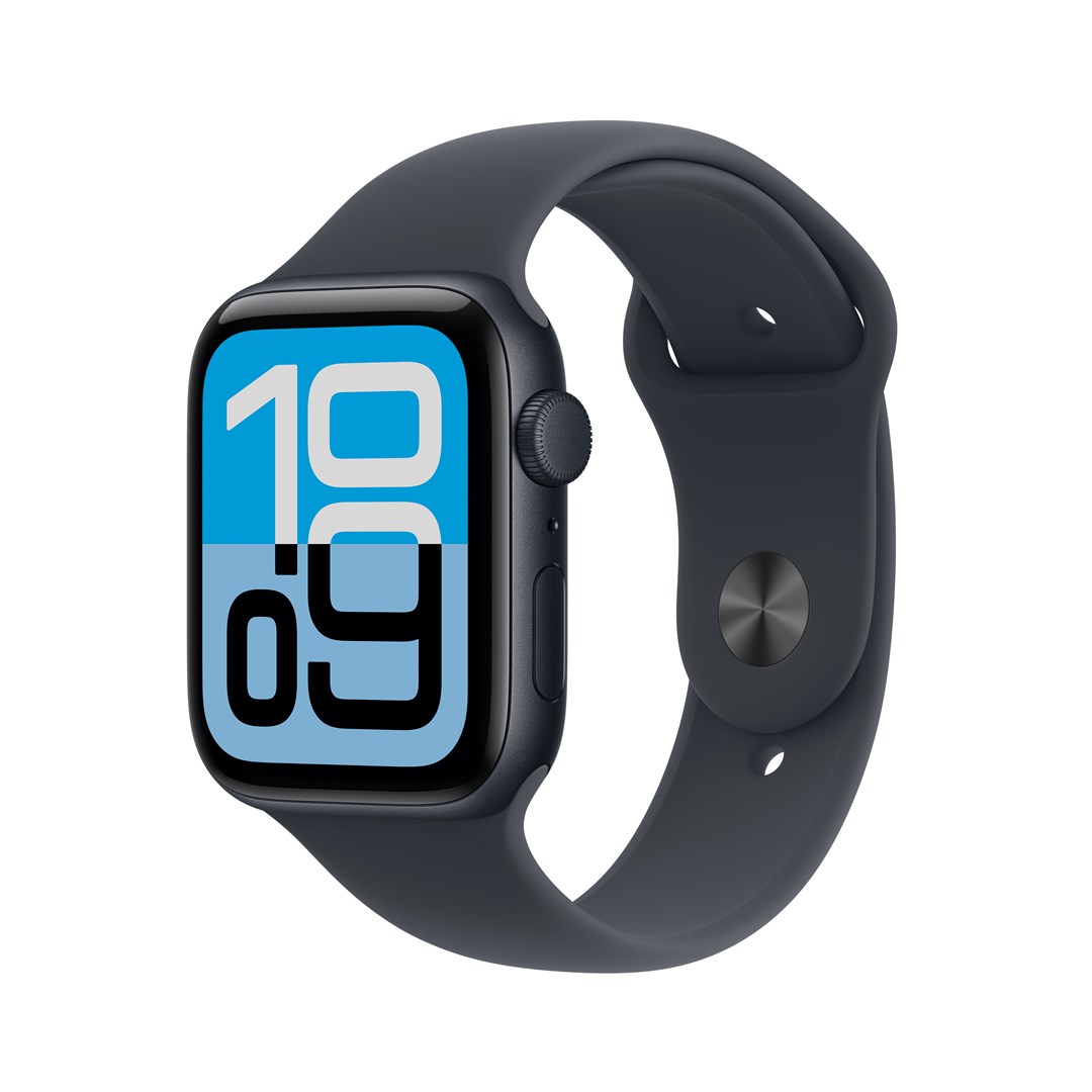 Apple Watch SE 3 GPS 44 mm, aluminiowa koperta w kolorze Midnight z paskiem Midnight Sport Band – rozmiar M/L - obrazek 4