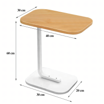 Stolik Kawowy na Kawę Boczny w Kształcie Litery C Nowoczesny do Salonu