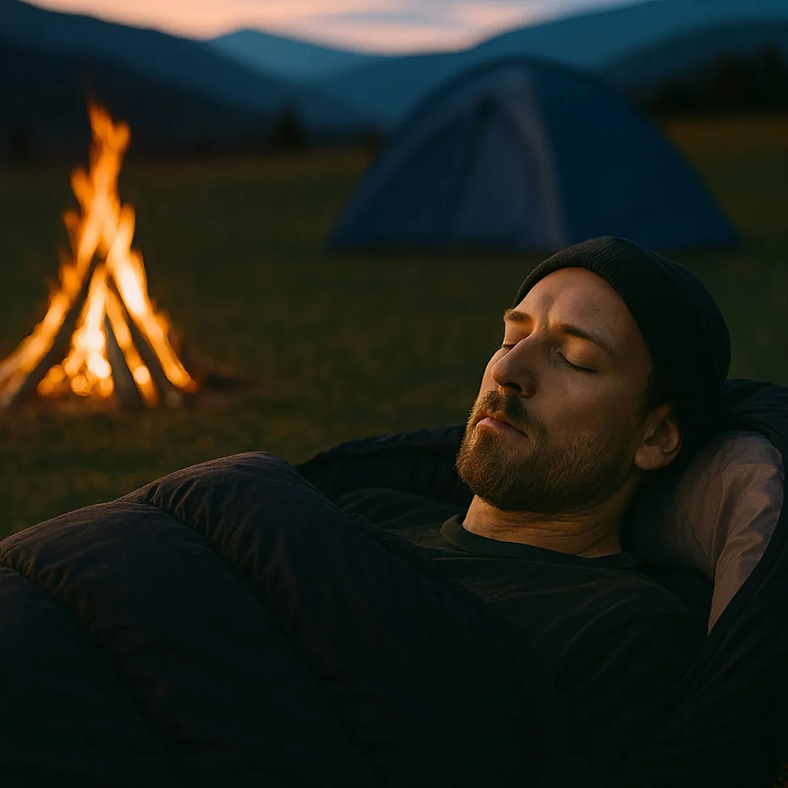 Śpiwór 2w1 Mumia Turystyczny Lekki Ciepły Kołdra Kaptur 210x75 cm Czarny 950g - obrazek 3