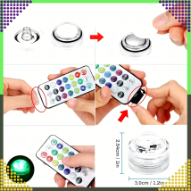 1 x Lampka Oświetlenie Lampa RGB Led Pilot do Wnętrza Samochodu Auta Basenu