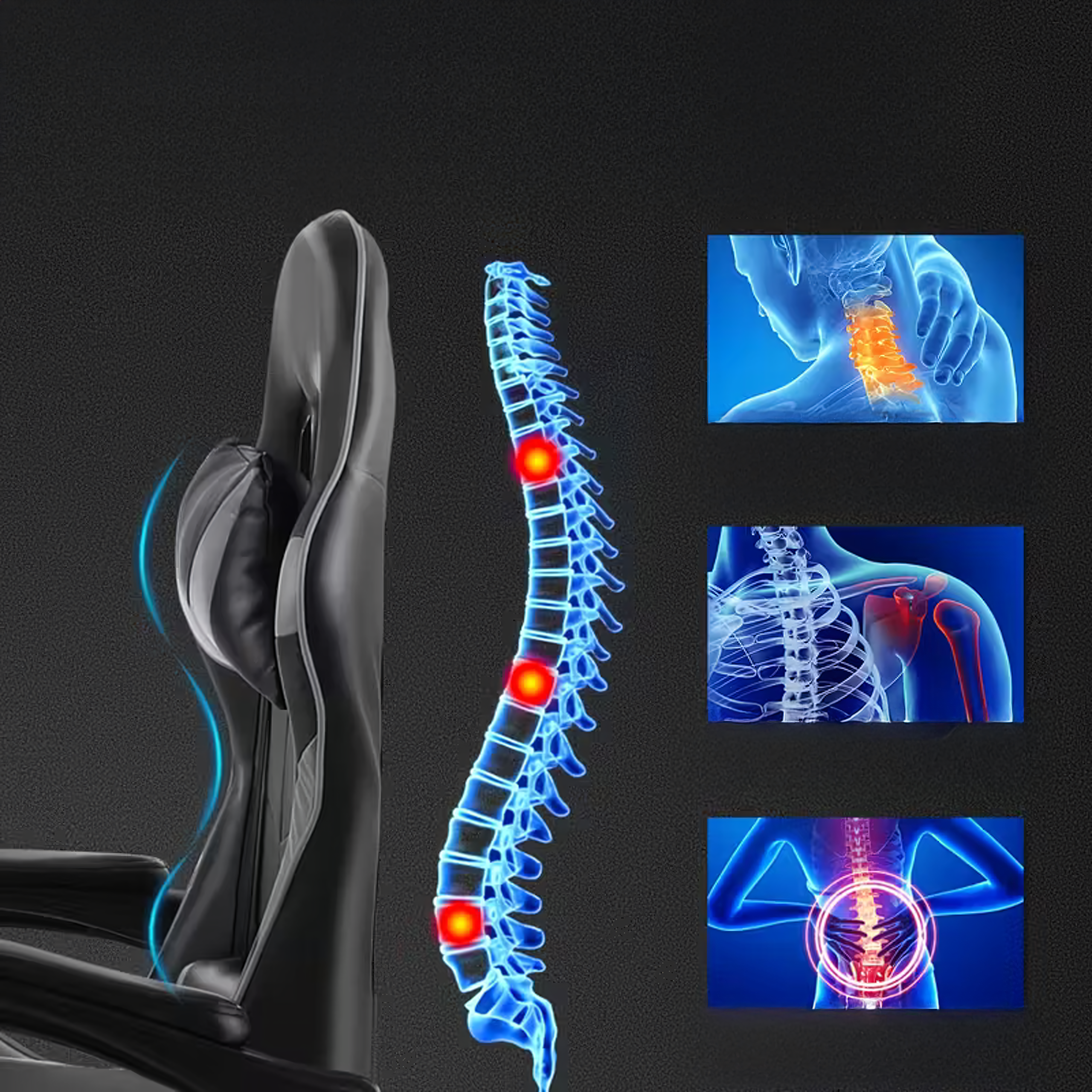 17x Fotel Gamingowy Biurowy Obrotowy Kubełkowy Krzeszło z Podnóżkiem do 150 kg - obrazek 3