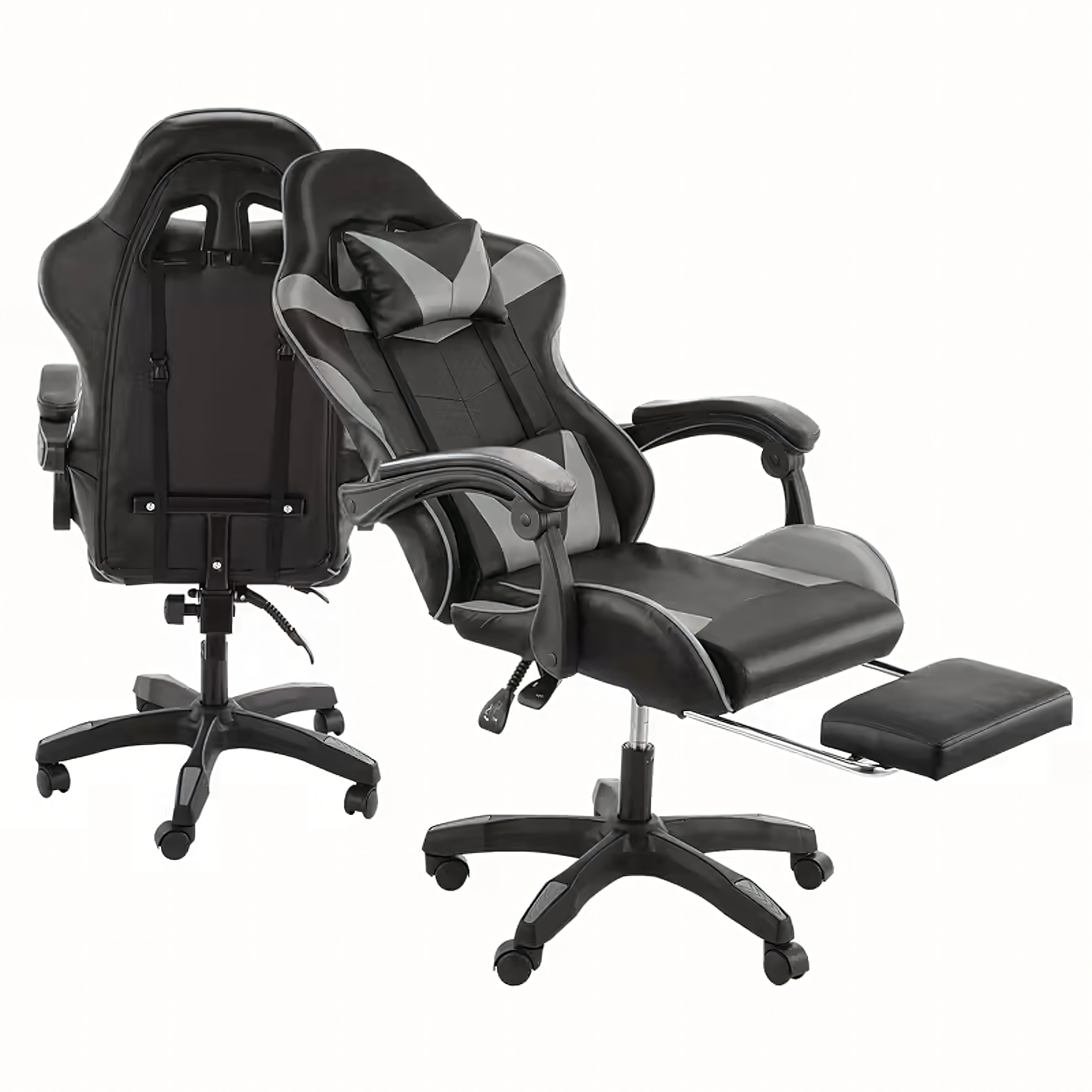 17x Fotel Gamingowy Biurowy Obrotowy Kubełkowy Krzeszło z Podnóżkiem do 150 kg - obrazek 8