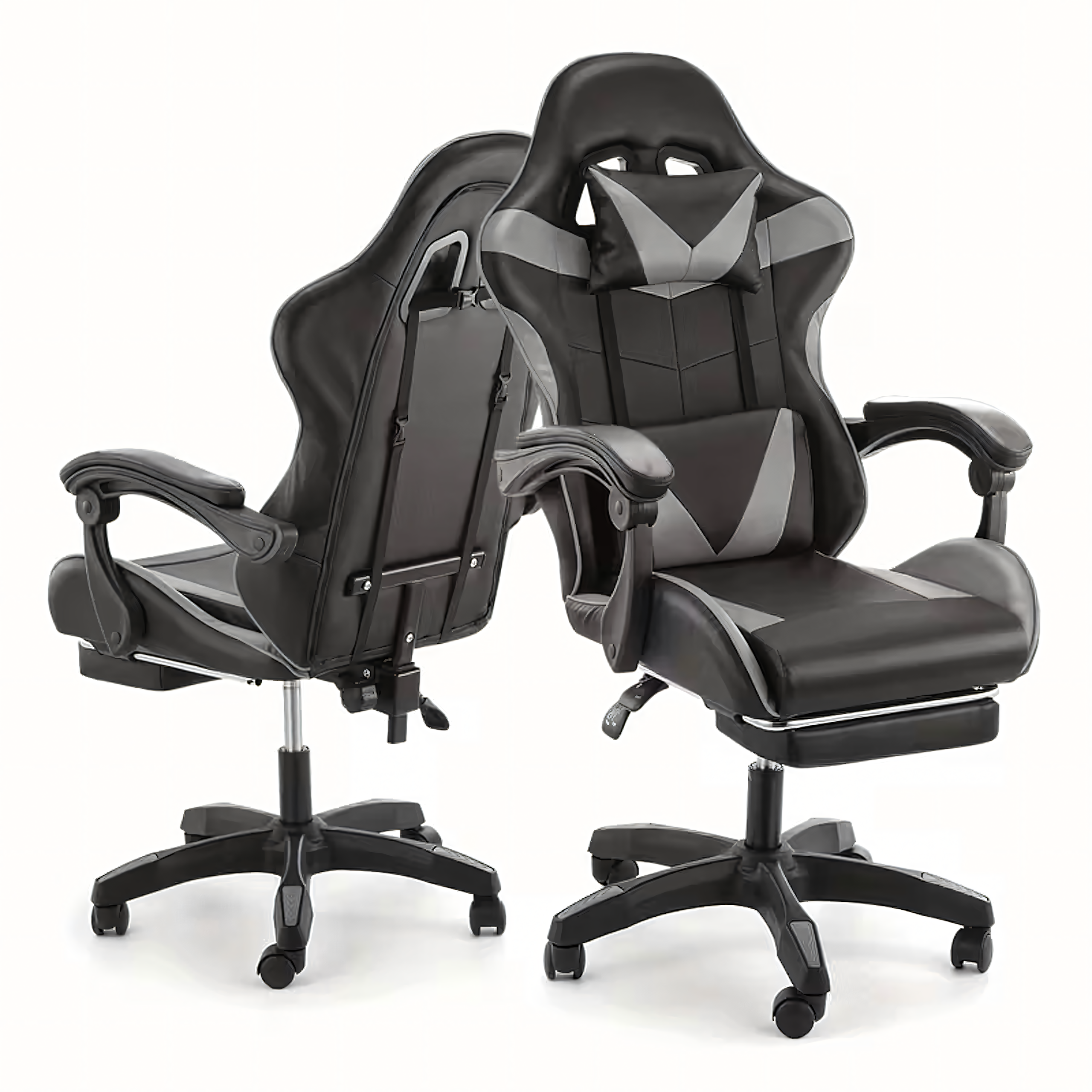 17x Fotel Gamingowy Biurowy Obrotowy Kubełkowy Krzeszło z Podnóżkiem do 150 kg - obrazek 9