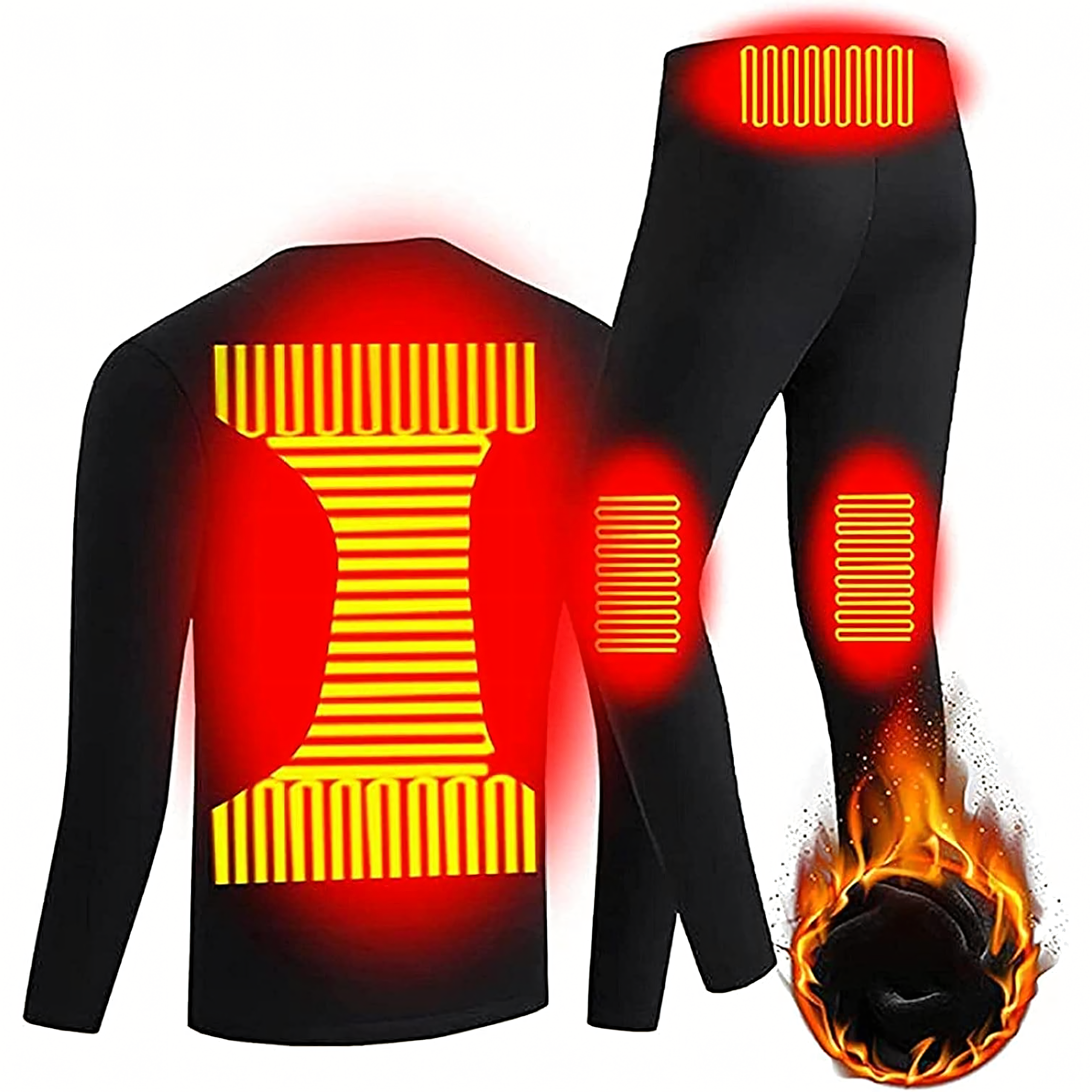 Bielizna Termoaktywna Grzewcza Podgrzewana Odzież Termiczna Komplet 3XL - obrazek 4