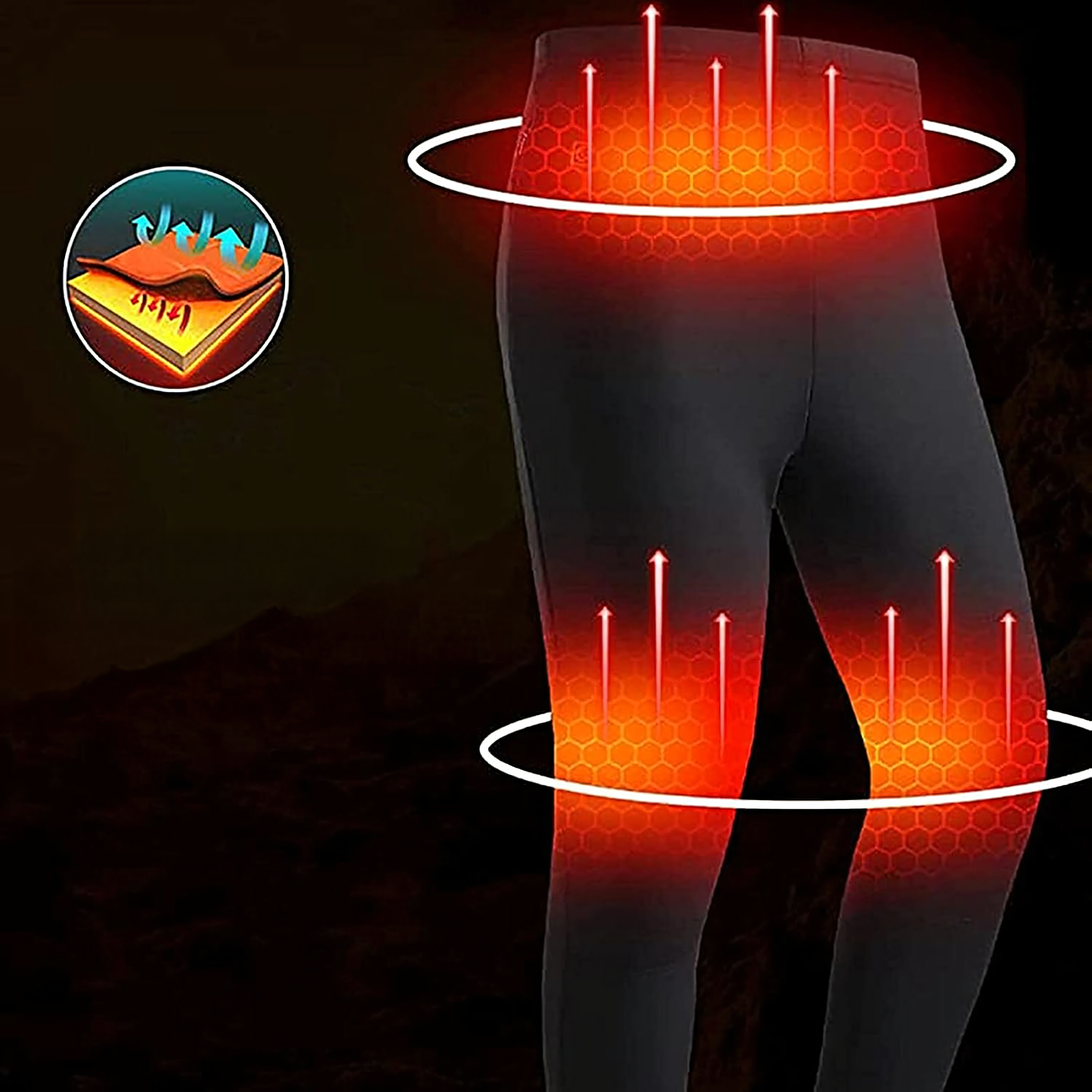 Bielizna Termoaktywna Grzewcza Podgrzewana Odzież Termiczna Komplet 3XL - obrazek 5