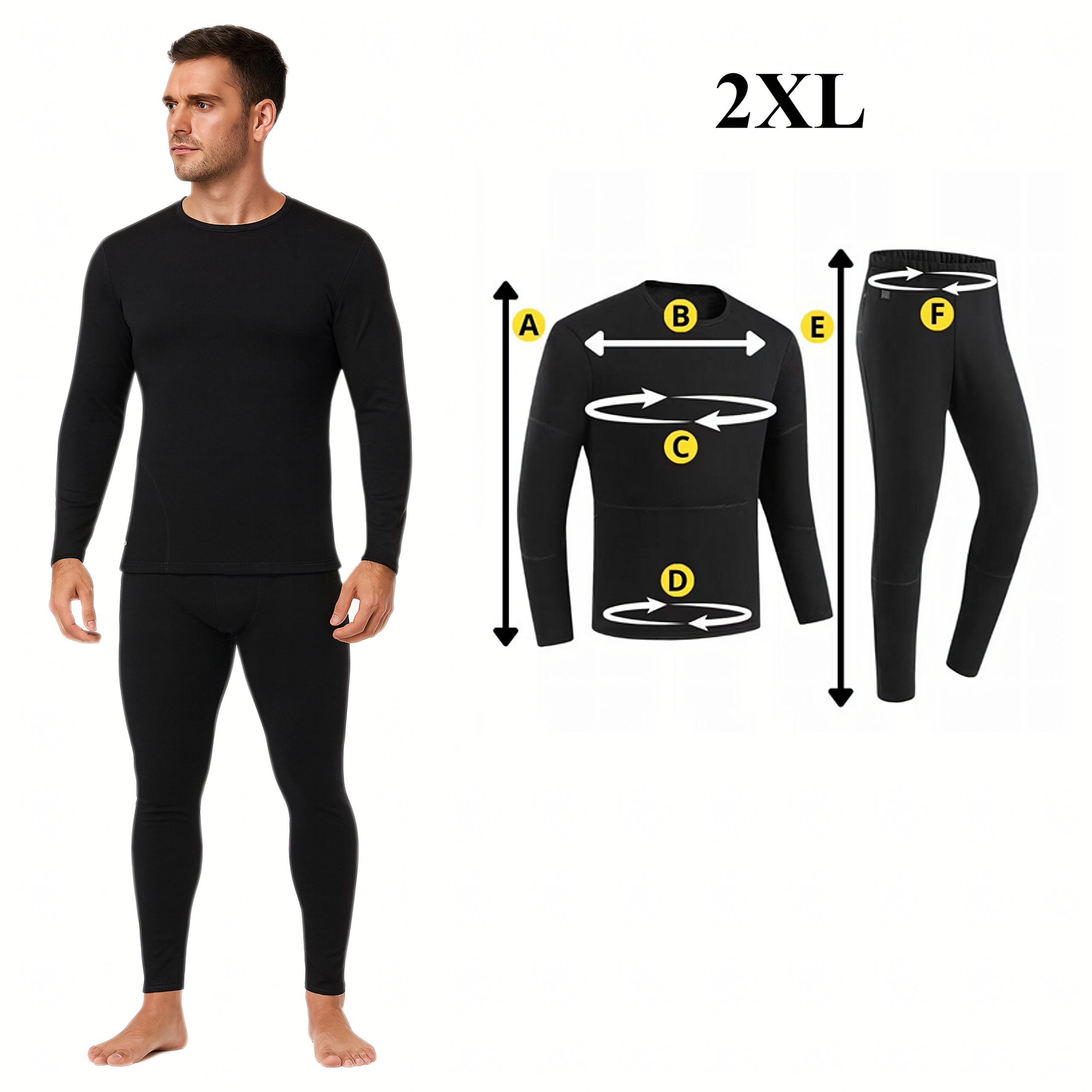 Bielizna Termoaktywna Grzewcza Podgrzewana Odzież Termiczna Komplet 2XL - obrazek 11