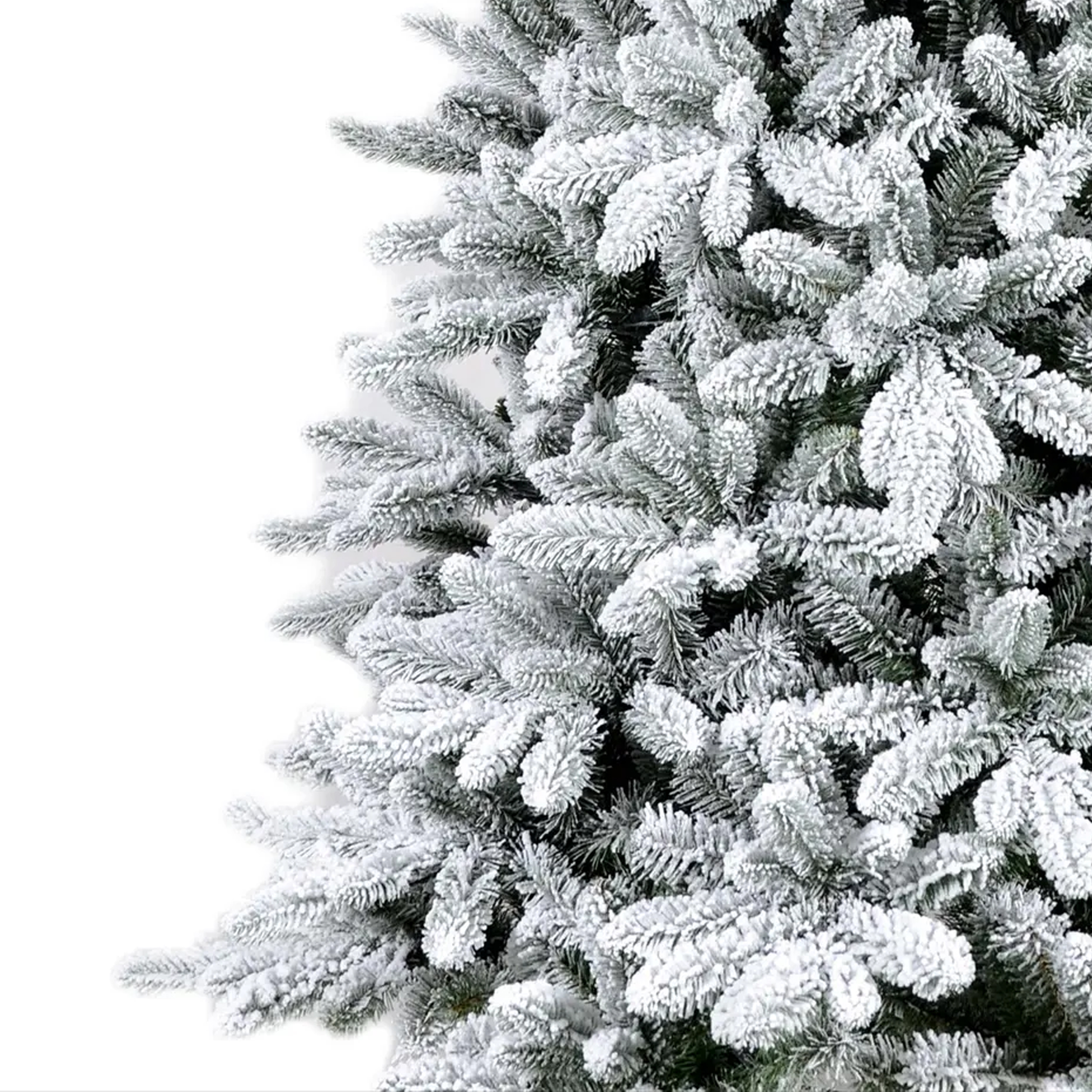 CHOINKA JAK PRAWDZIWA MOCNO OŚNIEŻONA JODŁA GĘSTA ŻYWA STOJAK 210CM PREMIUM