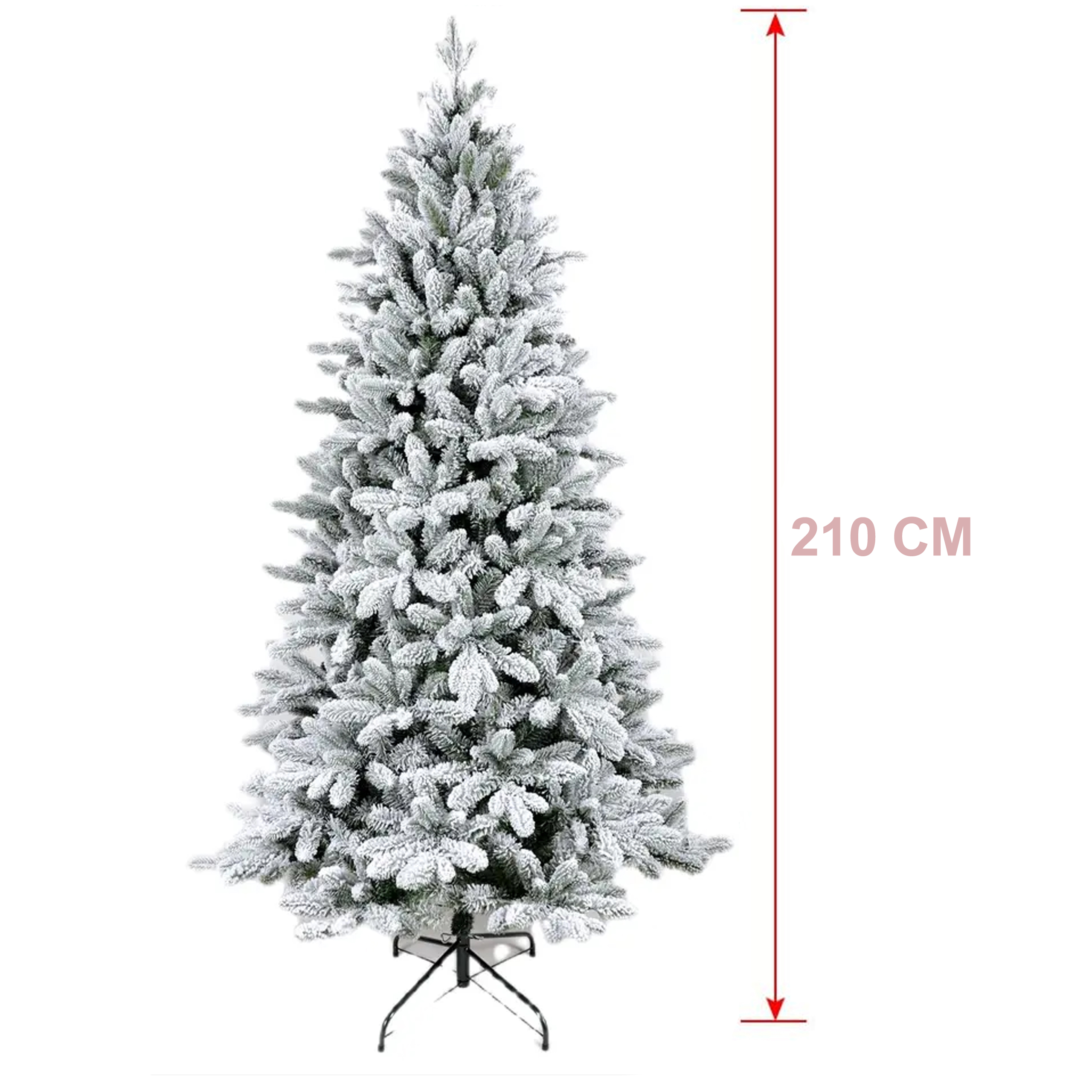 CHOINKA JAK PRAWDZIWA MOCNO OŚNIEŻONA JODŁA GĘSTA ŻYWA STOJAK 210CM PREMIUM - obrazek 6