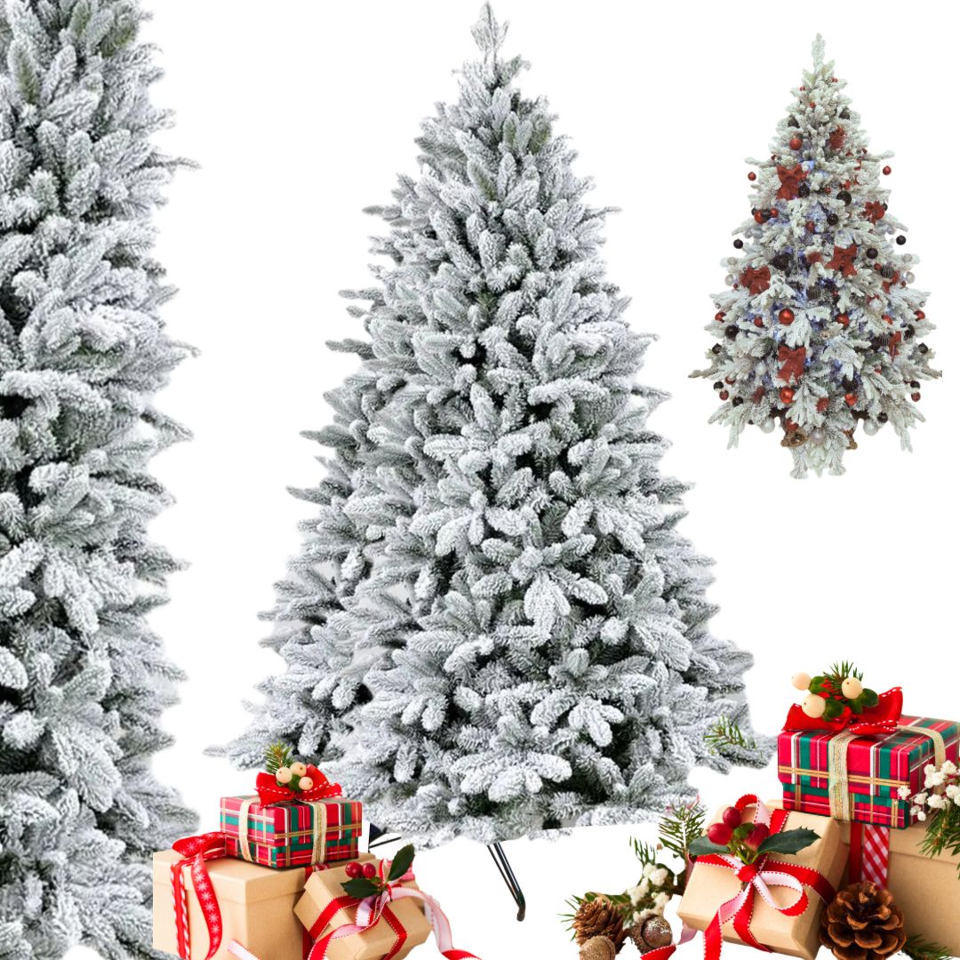 CHOINKA JAK PRAWDZIWA MOCNO OŚNIEŻONA JODŁA GĘSTA ŻYWA STOJAK 210CM PREMIUM - obrazek 10