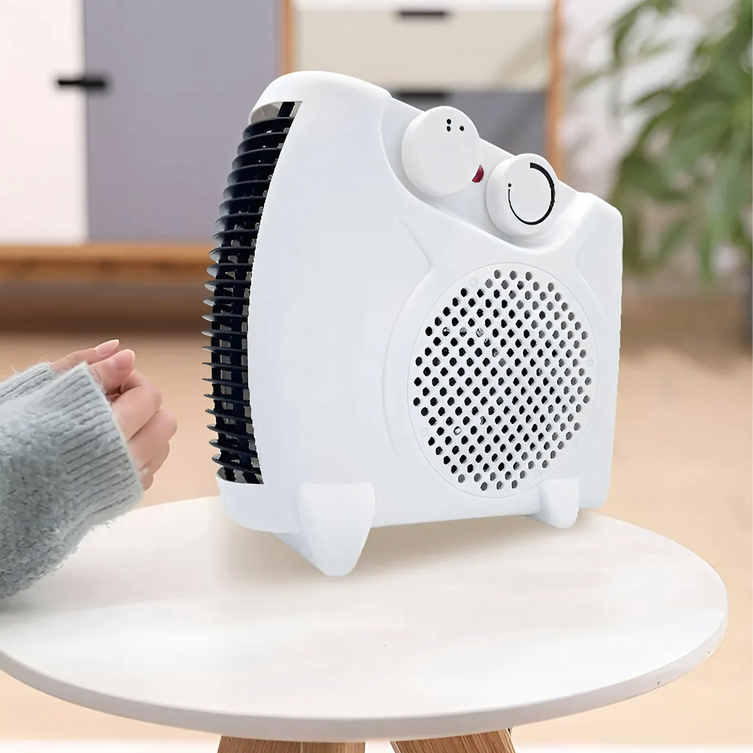 Termnowentylator Przenośny Farelka Grzejnik Elektryczny Wiatrak 600W Mocny - obrazek 7