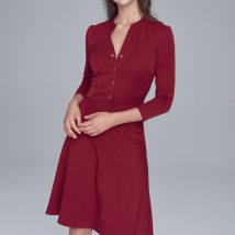 Sukienka zapinana na napy S123 Bordo – Nife