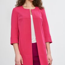 Dłuższa marynarka z przeszyciami z rękawem 3/4 Z80 Pink – Nife