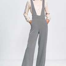 Kombinezon na szelkach w czarną jodełkę KM32 Black – Nife