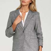 Marynarka z zakładkami na rękawach Z82 Grey Melange – Nife