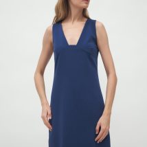 Sukienka Kobaltowa sukienka z głębokim dekoltem S173 Cobalt – Nife