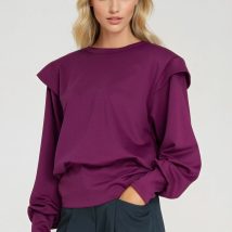 Bluza z wysokimi ściągaczami BL10 Purpura – Nife