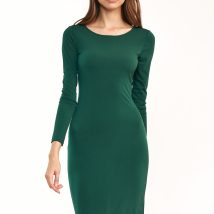 Sukienka Zielona sukienka z wycięciem na plecach S191 Green – Nife