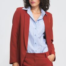 Klasyczna ruda niezapinana marynarka Z51 Ruda – Nife