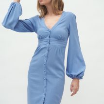 Sukienka Niebieska sukienka z odcięciem pod biustem S170 Blue – Nife