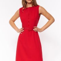 Sukienka Czerwona elegancka sukienka bez rękawów S200 Red – Nife