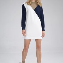 Sukienka Model M777 Beige/Navy/Ecru – Figl