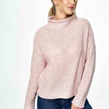Sweter Damski Model M886 Light Pink – Figl