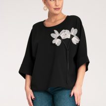 Bluzka Model M1118 Black – Figl