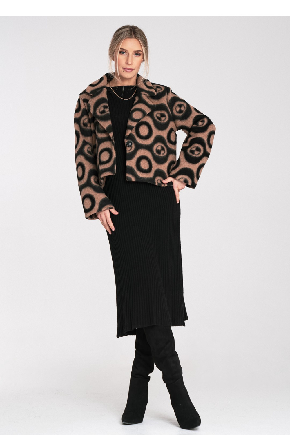 Kurtka Damska Model M1117 Beige - Figl - obrazek 3