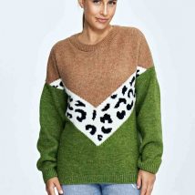 Sweter Damski Model M905 Green/Brown – Figl