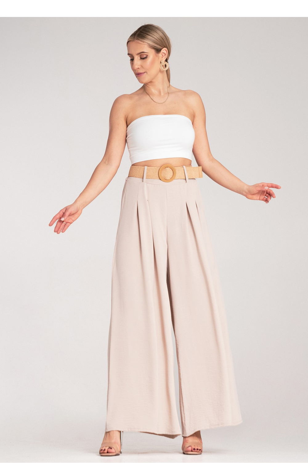 Spodnie Damskie Model M1160 Beige - Figl - obrazek 3