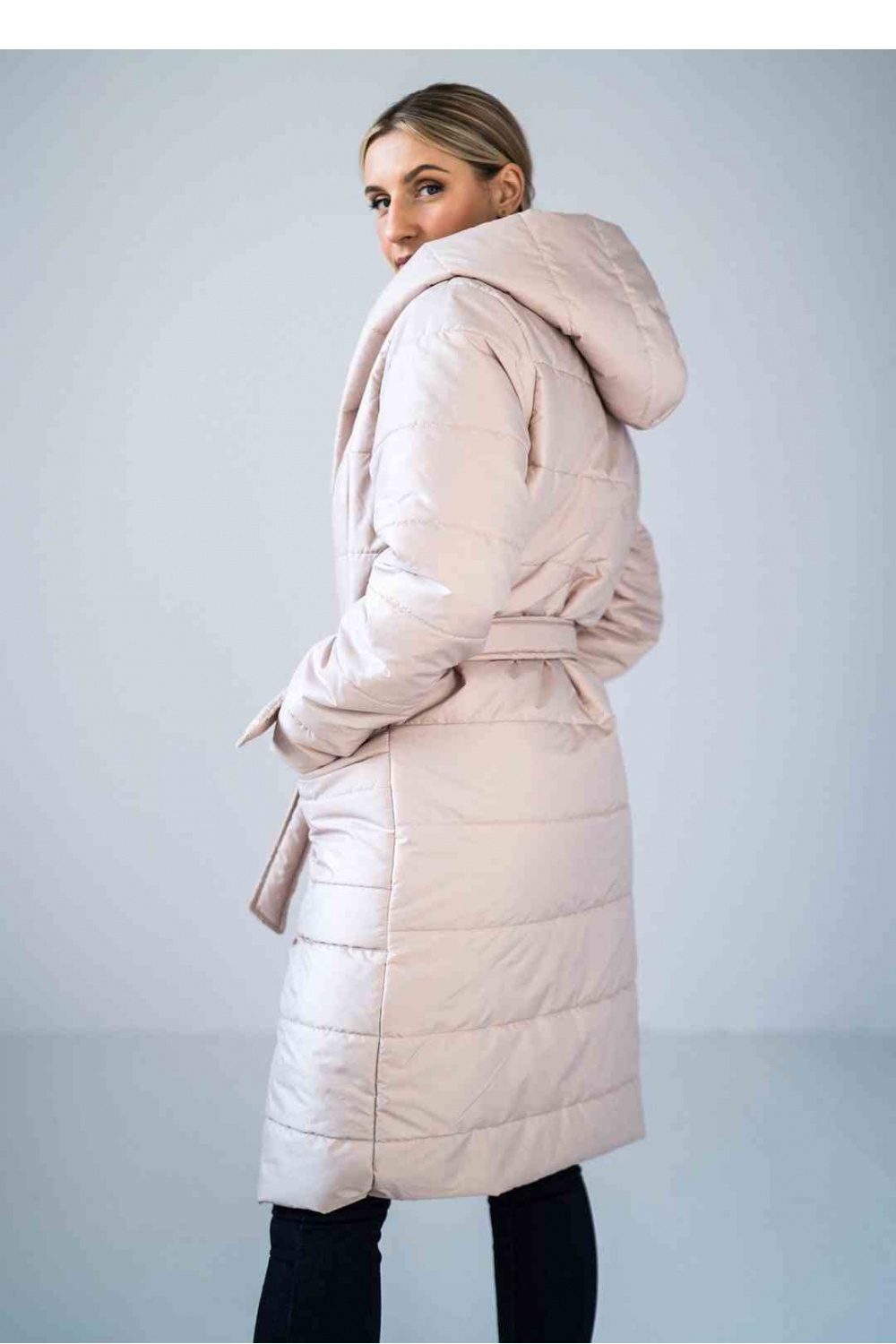 Płaszcz Damski Model M929 Beige - Figl - obrazek 4