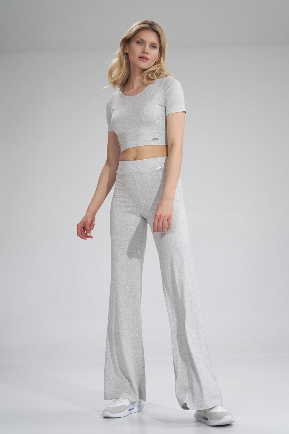 Spodnie Damskie Model M749 Grey Melange - Figl - obrazek 3